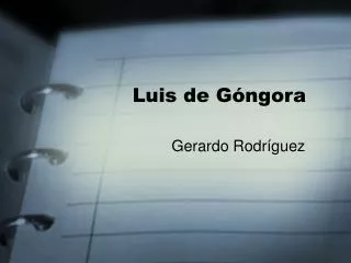 luis de g ngora