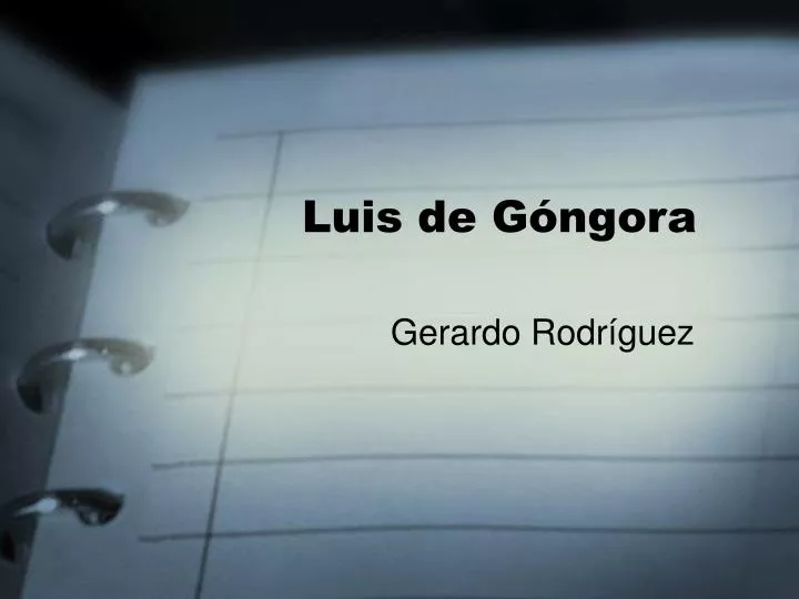 luis de g ngora