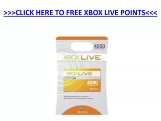 Free Xbox Live Points