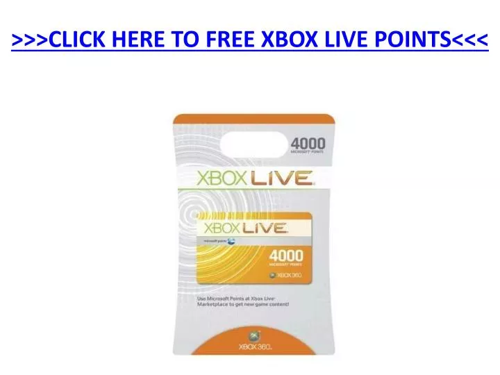 click here to free xbox live points