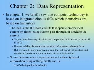 Chapter 2: Data Representation