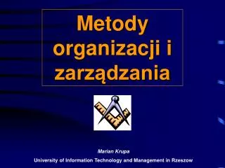 Metody organizacji i zarządzania