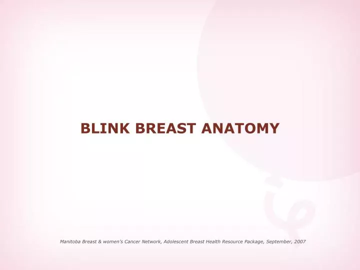 blink breast anatomy