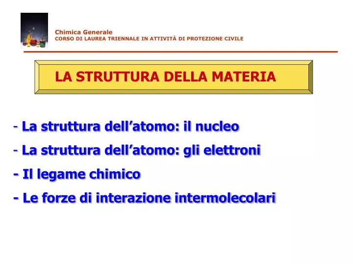 la struttura della materia