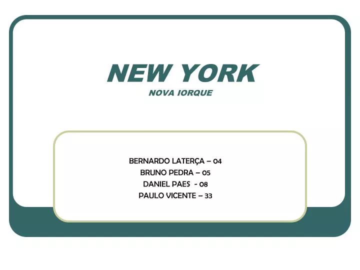 new york nova iorque