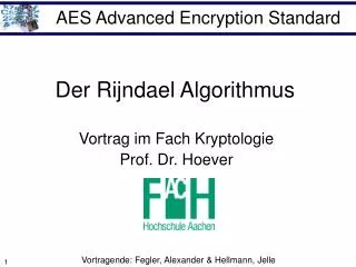 der rijndael algorithmus