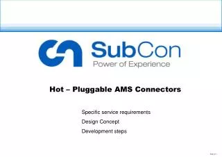 Hot – Pluggable AMS Connectors