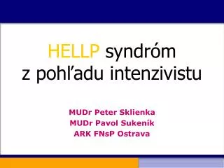 hellp syndr m z poh adu inten z ivistu