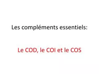 les compl ments essentiels