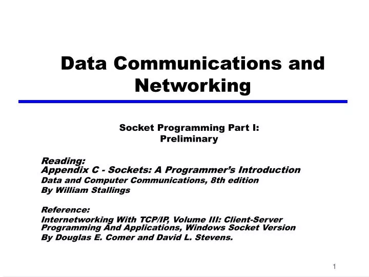 data communications and networking