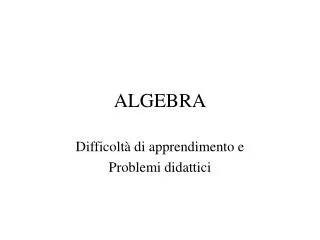 algebra