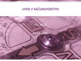 uvod v ra unovodstvo
