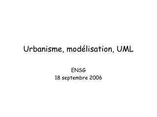 urbanisme mod lisation uml