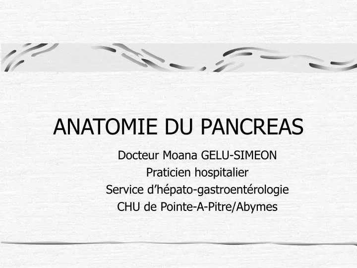 anatomie du pancreas