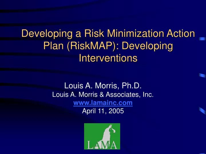 developing a risk minimization action plan riskmap developing interventions