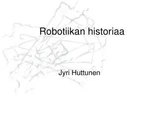 robotiikan historiaa