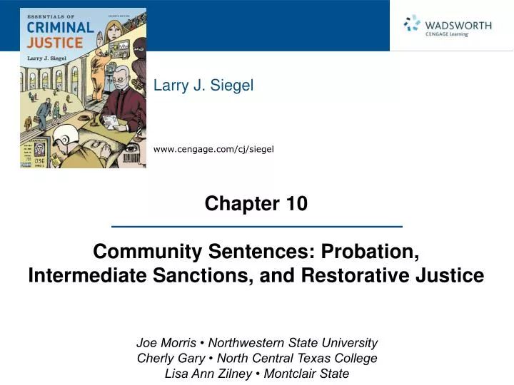 chapter 10 community sentences probation intermediate sanctions and restorative justice
