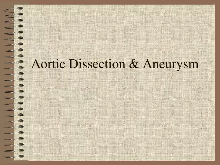 aortic dissection aneurysm