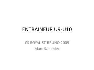 ENTRAINEUR U9-U10