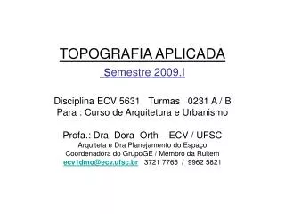 topografia aplicada s emestre 2009 i