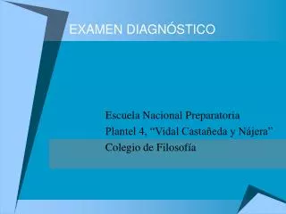 examen diagn stico