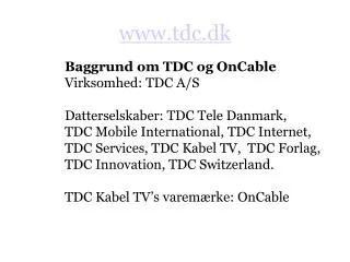 www.tdc.dk