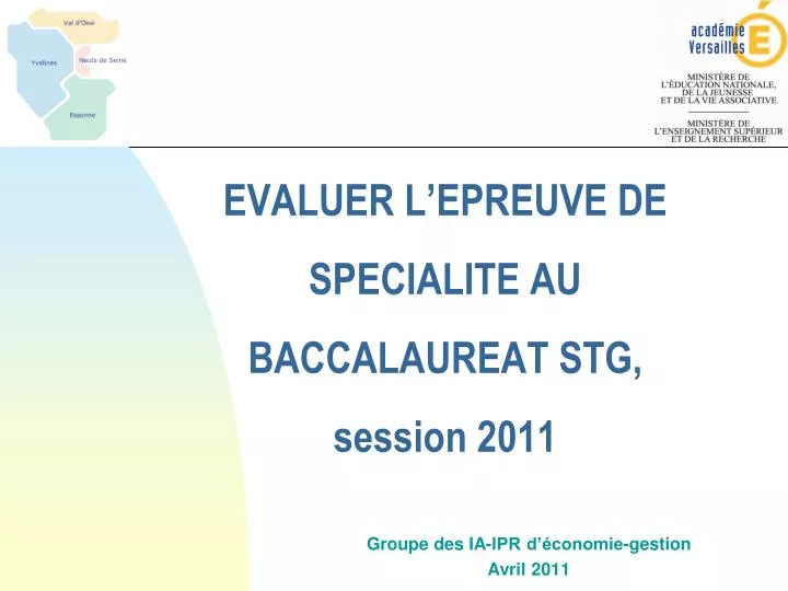 evaluer l epreuve de specialite au baccalaureat stg session 2011