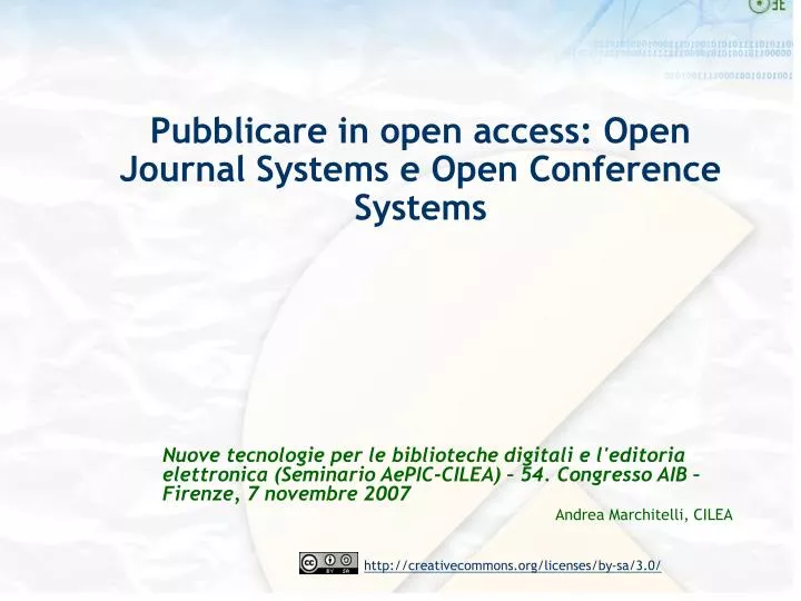 pubblicare in open access open journal systems e open conference systems