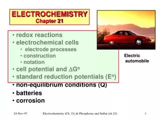ELECTROCHEMISTRY Chapter 21