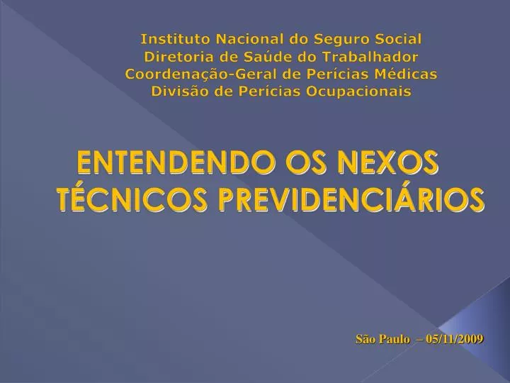 entendendo os nexos t cnicos previdenci rios