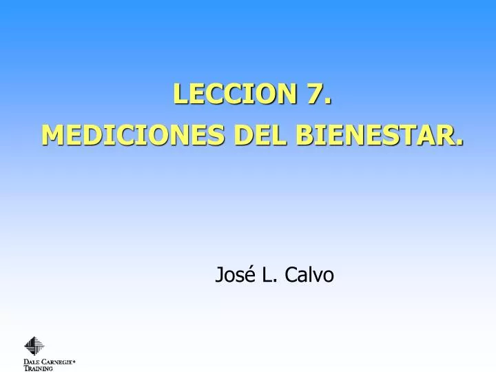 leccion 7 mediciones del bienestar