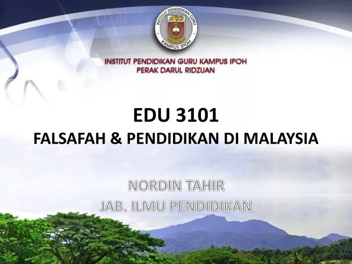 edu 3101 falsafah pendidikan di malaysia