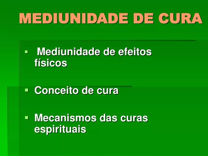 mediunidade de cura