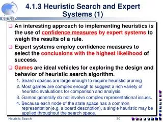 4.1.3 Heuristic Search and Expert Systems (1)