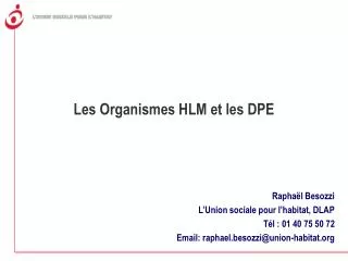 Les Organismes HLM et les DPE