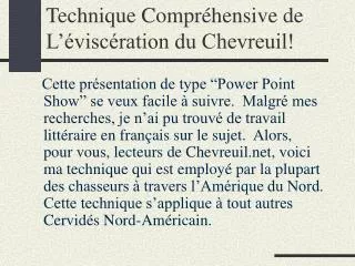 technique compr hensive de l visc ration du chevreuil