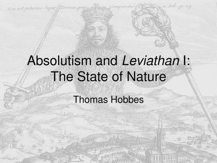 absolutism and leviathan i the state of nature
