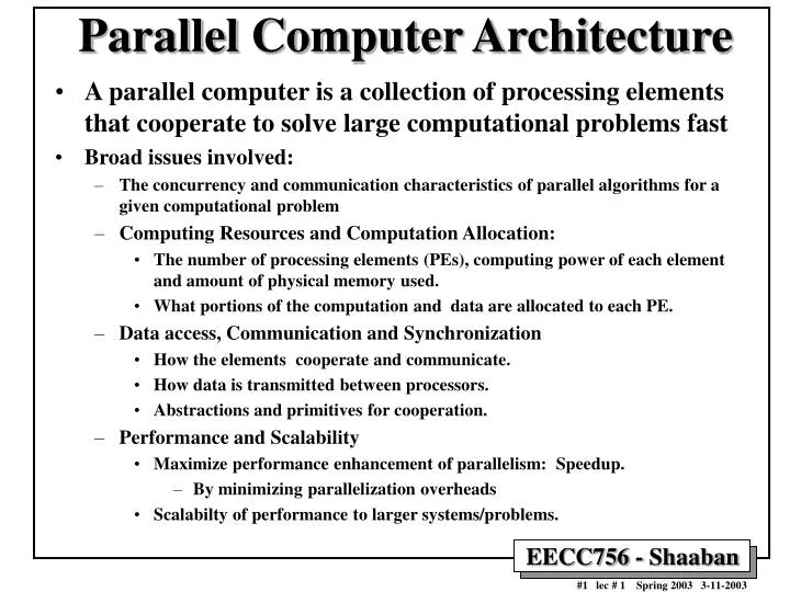 parallel computer architecture