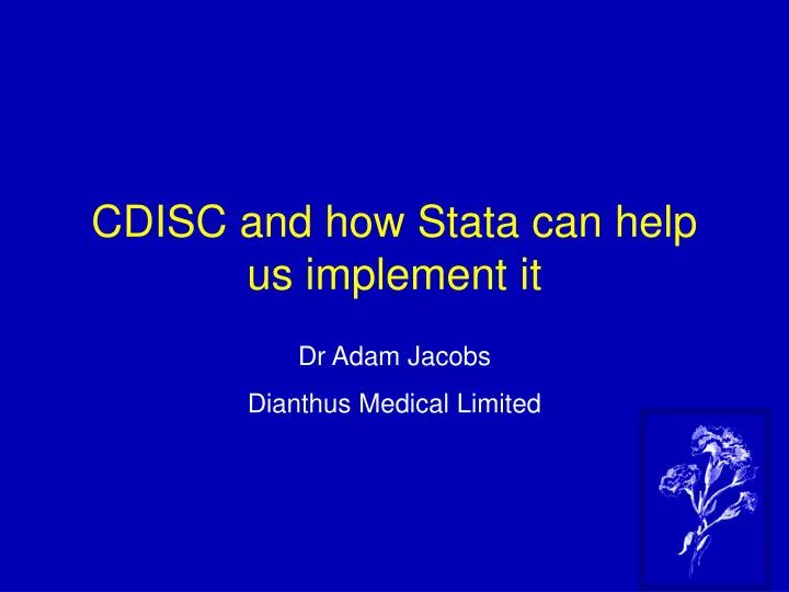 cdisc and how stata can help us implement it