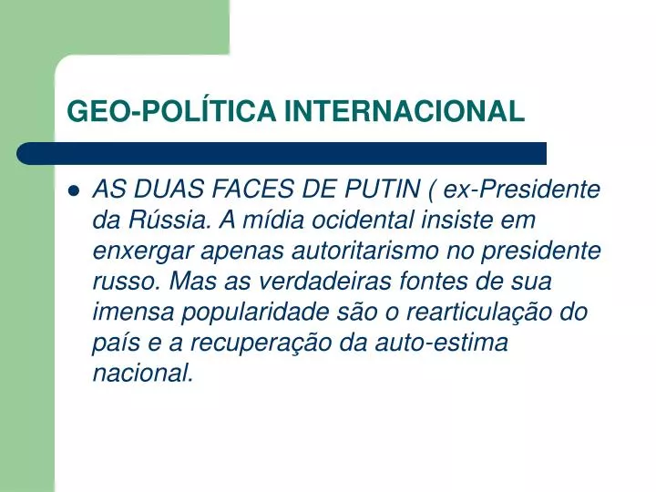 geo pol tica internacional