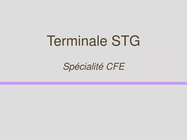 terminale stg