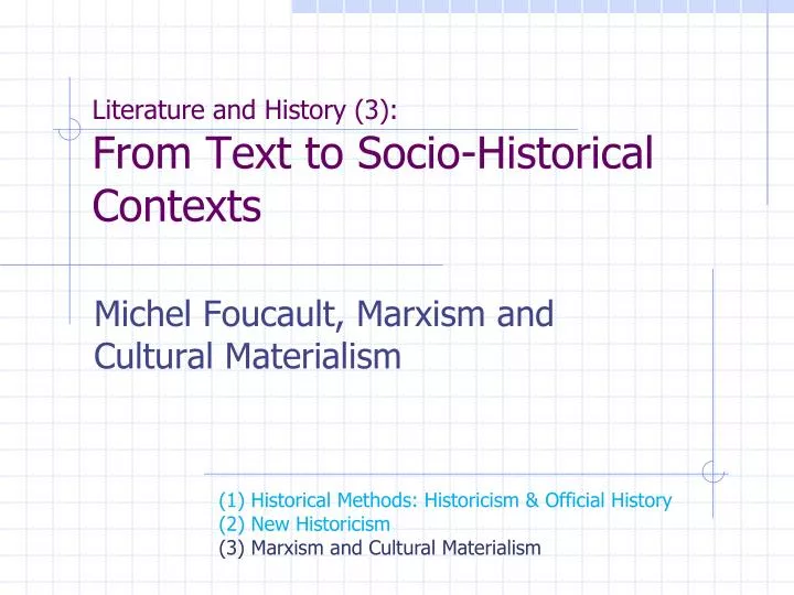 literature and history 3 from text to socio historical contexts