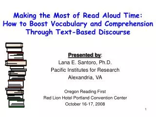 Making the Most of Read Aloud Time: How to Boost Vocabulary and Comprehension Through Text-Based Discourse