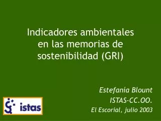 Indicadores ambientales en las memorias de sostenibilidad (GRI)