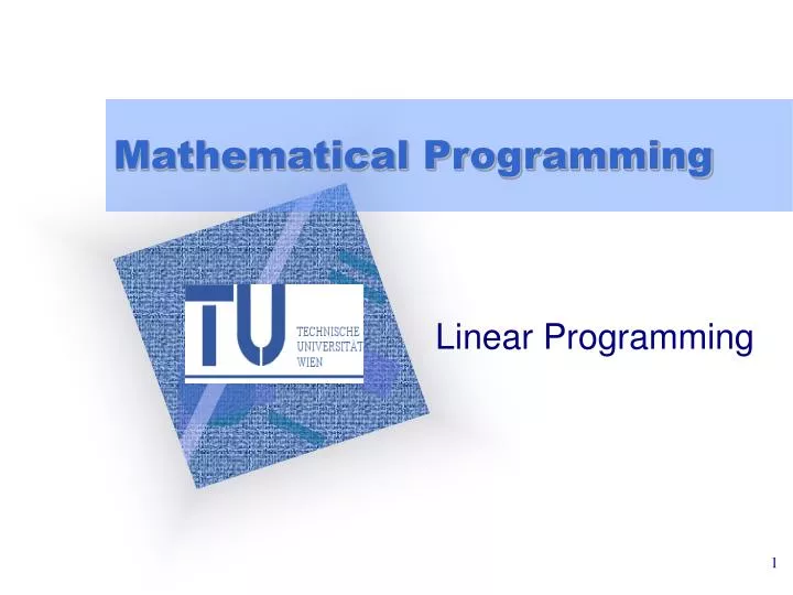 mathematical programming