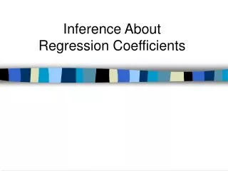 Inference About Regression Coefficients