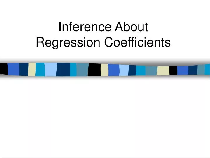 inference about regression coefficients