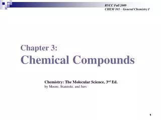 Chapter 3: Chemical Compounds