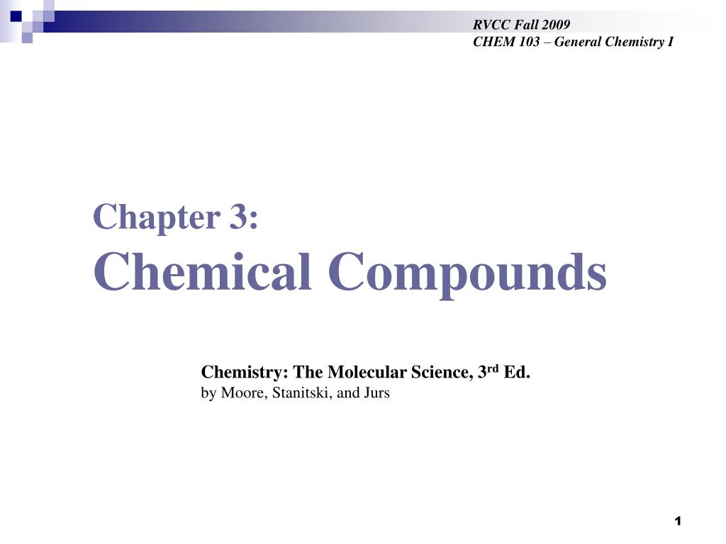 PPT - Chapter 3: Chemical Compounds PowerPoint Presentation, free ...