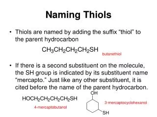 Naming Thiols